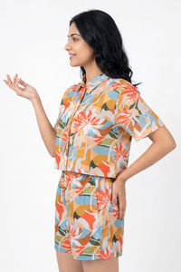 Zivame Woven Lifewear Short Set - Lucent White — thumbnail 3